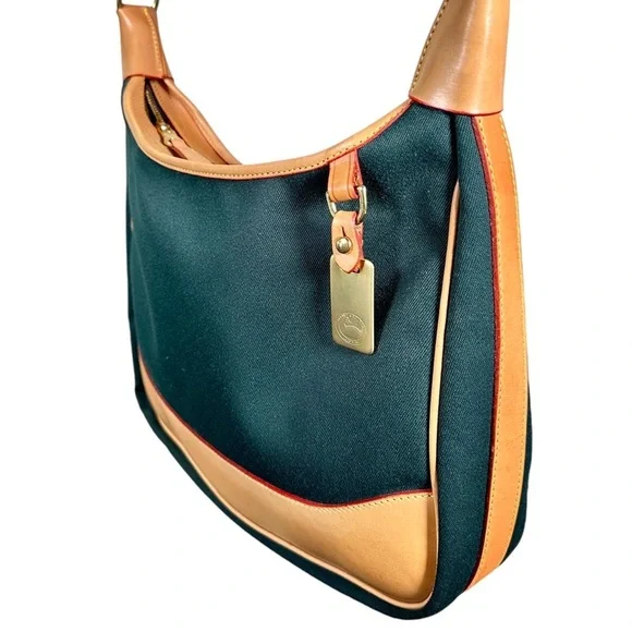 DOONEY & BOURKE Vintage Canvas Leather Trim Shoulder Purse - Picture 6 of 15